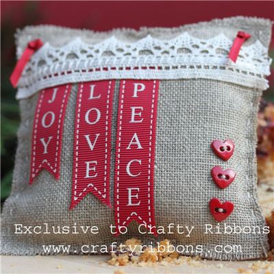 Christmas Charm Ribbon - Joy Love Peace Kit